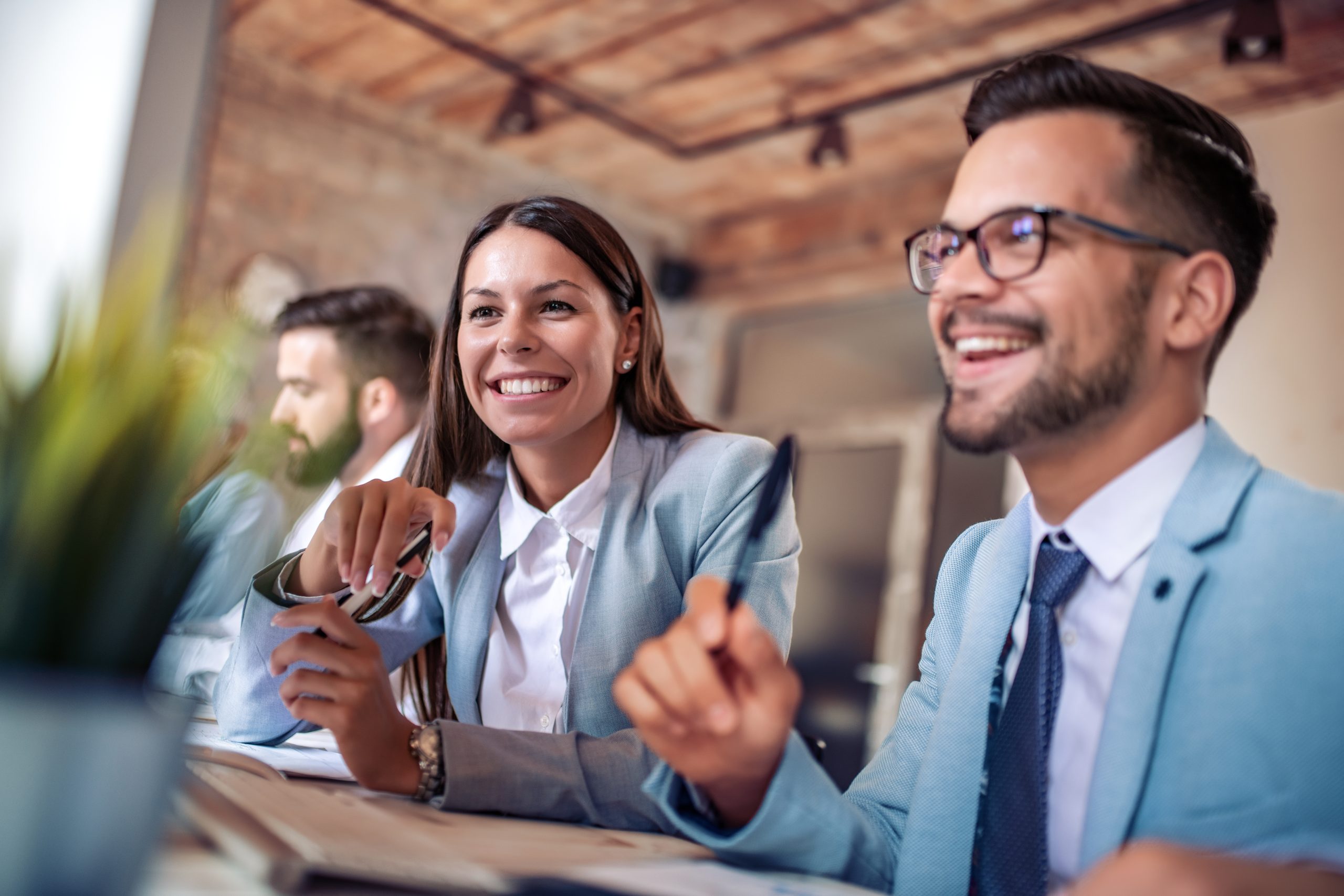 Business people work in the office.