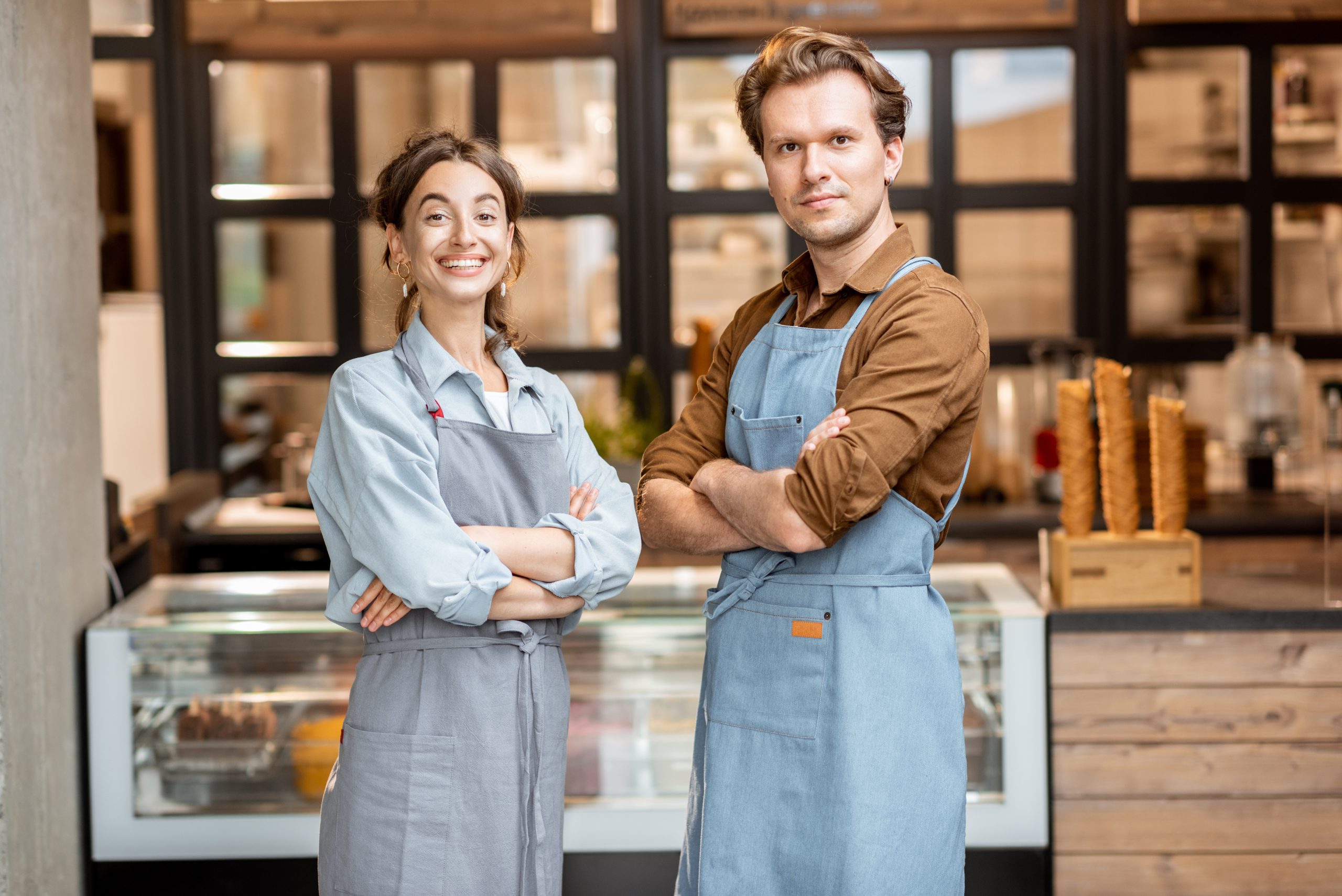 Cafe or shop employees portrait